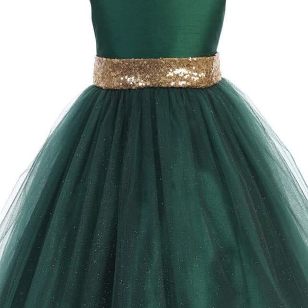 Emerald green party dress  Christmas party dress - Picture 2 of 4